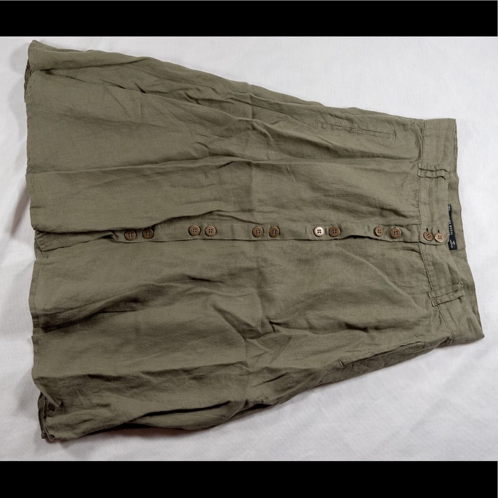 Zara olive midi skirt